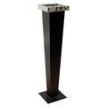 Qualarc Huron free standing cigarette ash receptacle, black w/chrome WF-PS08S